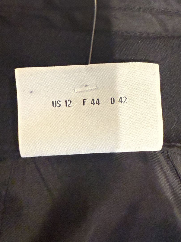 Akris Punto Black Wool A-Line Skirt with Textured Hem – Size 12