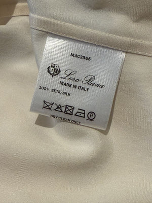 Loro Piana Ivory Silk Button-Up Shirt – Size IT 46