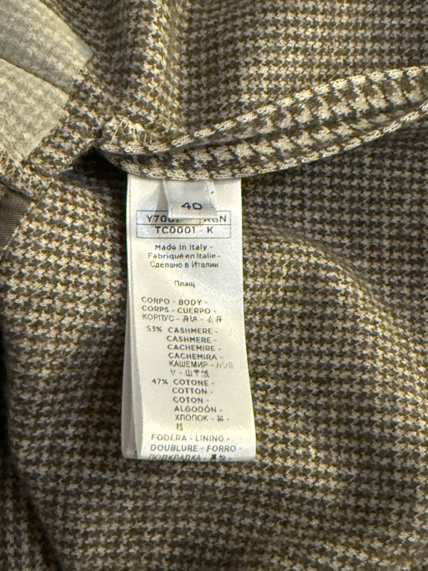 Agnona Houndstooth Belted Wool-Cashmere Trench Coat – Size IT 40