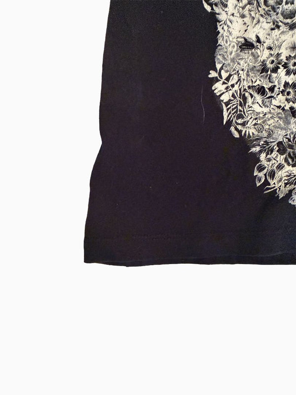 Alexander McQueen 2007 Skull Graphic T-Shirt Black Mens Small Cotton Italy