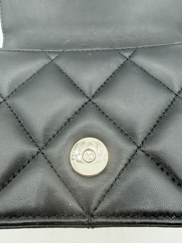 Alexander McQueen Jewelled Satchel Crossbody Bag Black Leather Skull Quilt Box