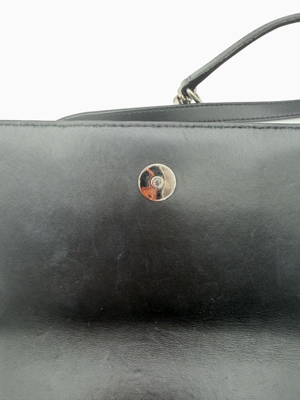 Alexander McQueen Jewelled Satchel Crossbody Bag Black Leather Skull Quilt Box