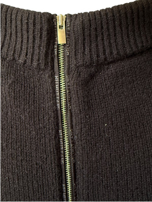 Helmut Lang Black Body Mapping Wool Pencil Skirt – Size L – NWT
