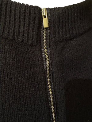Helmut Lang Black Body Mapping Wool Pencil Skirt – Size L – NWT