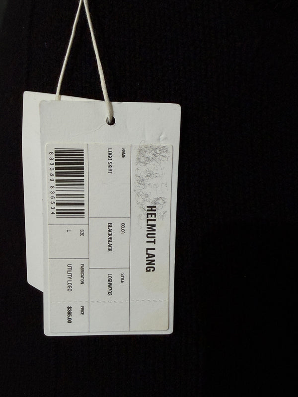 Helmut Lang Black Body Mapping Wool Pencil Skirt – Size L – NWT