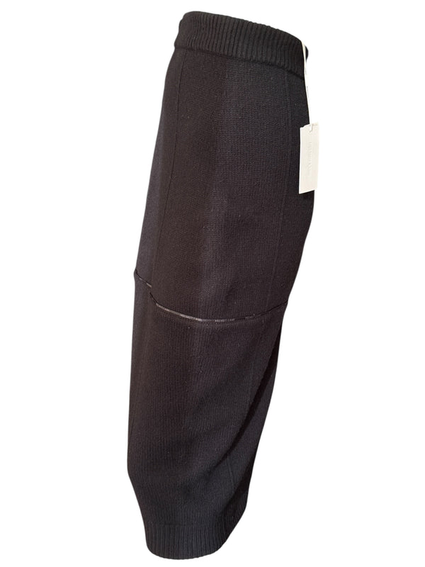 Helmut Lang Black Body Mapping Wool Pencil Skirt – Size L – NWT