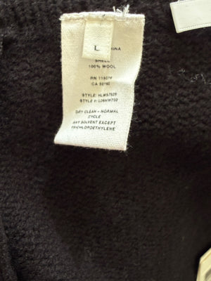 Helmut Lang Black Body Mapping Wool Pencil Skirt – Size L – NWT