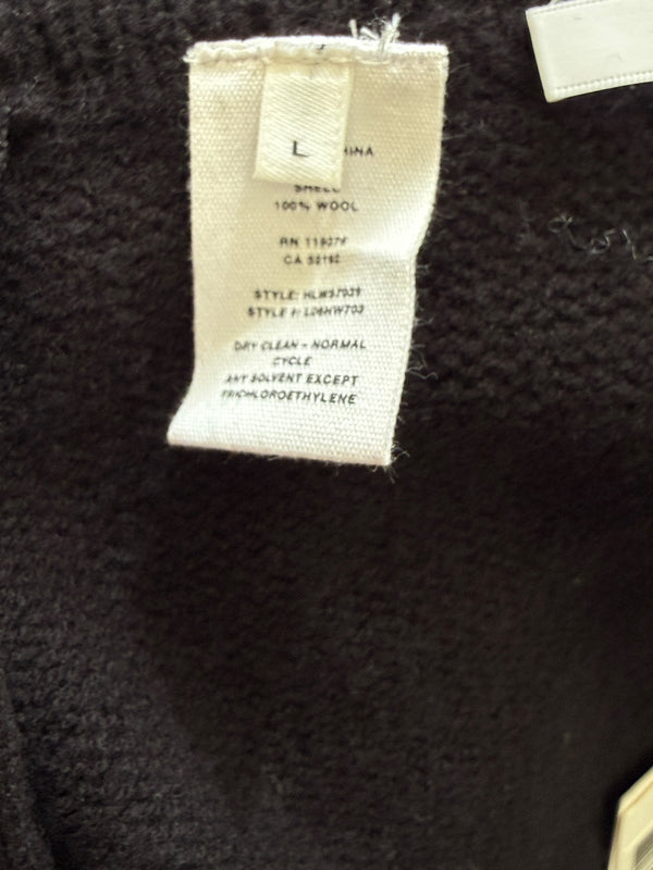 Helmut Lang Black Body Mapping Wool Pencil Skirt – Size L – NWT