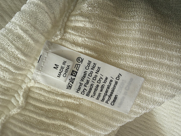 Prabal Gurung Sheer & Opaque Ribbed Peplum Shell Tank – Size M