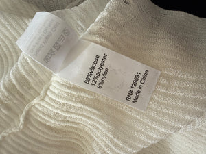 Prabal Gurung Sheer & Opaque Ribbed Peplum Shell Tank – Size M