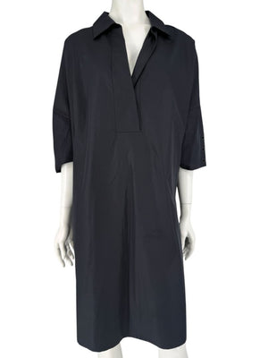 Akris Punto Black Cotton Shirt Dress – Size US 12 / IT 48