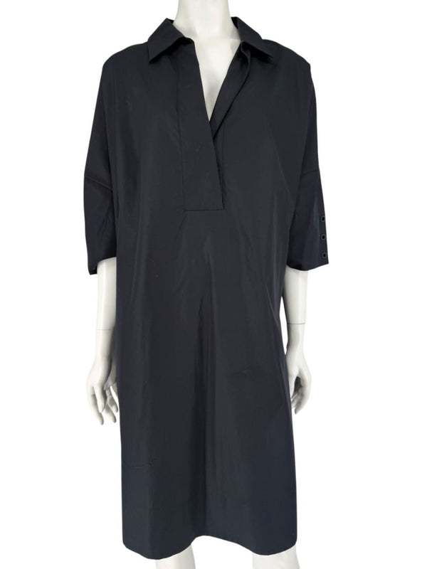 Akris Punto Black Cotton Shirt Dress – Size US 12 / IT 48