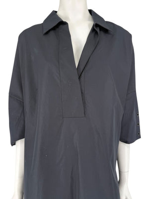 Akris Punto Black Cotton Shirt Dress – Size US 12 / IT 48