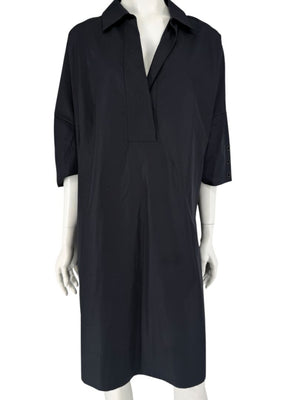 Akris Punto Black Cotton Shirt Dress – Size US 12 / IT 48