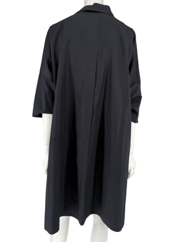 Akris Punto Black Cotton Shirt Dress – Size US 12 / IT 48