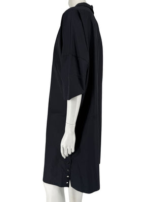 Akris Punto Black Cotton Shirt Dress – Size US 12 / IT 48