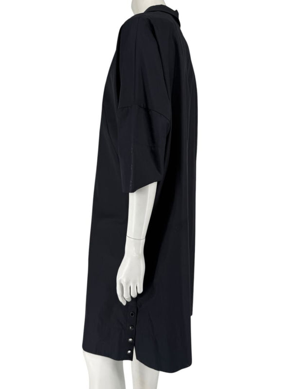 Akris Punto Black Cotton Shirt Dress – Size US 12 / IT 48