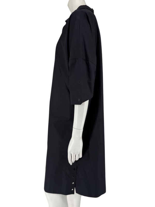 Akris Punto Black Cotton Shirt Dress – Size US 12 / IT 48
