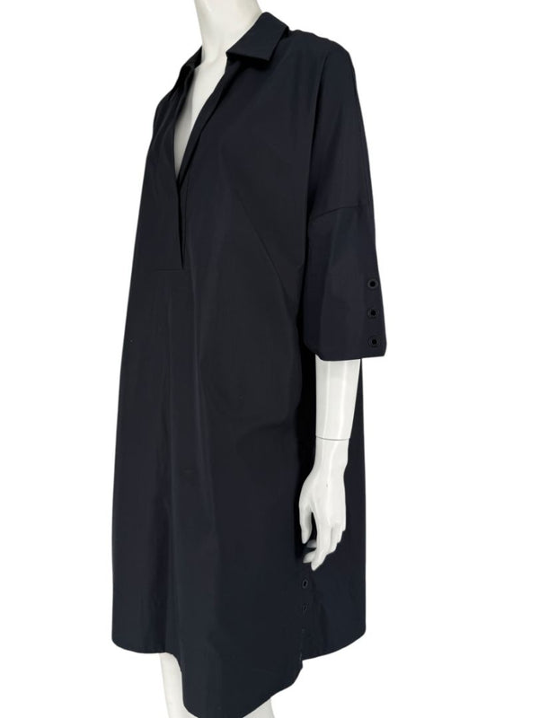 Akris Punto Black Cotton Shirt Dress – Size US 12 / IT 48