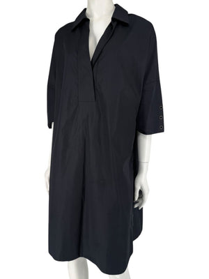 Akris Punto Black Cotton Shirt Dress – Size US 12 / IT 48