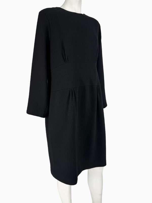 Bill Blass Black Long Sleeve Sheath Dress Size 16 Neiman Marcus