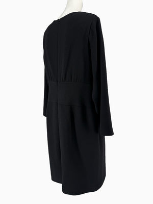Bill Blass Black Long Sleeve Sheath Dress Size 16 Neiman Marcus