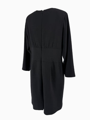 Bill Blass Black Long Sleeve Sheath Dress Size 16 Neiman Marcus