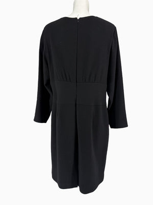 Bill Blass Black Long Sleeve Sheath Dress Size 16 Neiman Marcus