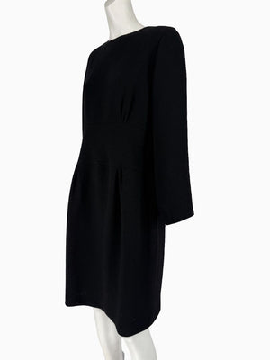 Bill Blass Black Long Sleeve Sheath Dress Size 16 Neiman Marcus