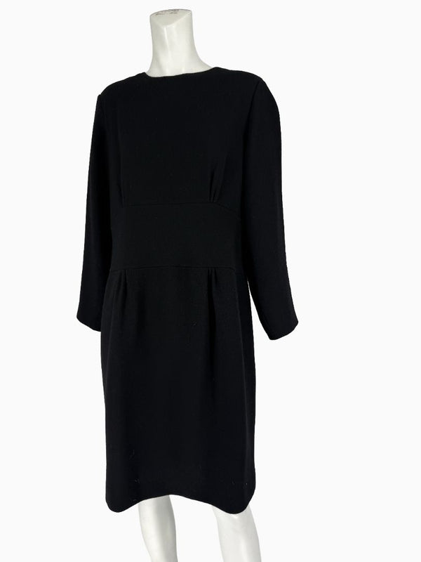 Bill Blass Black Long Sleeve Sheath Dress Size 16 Neiman Marcus