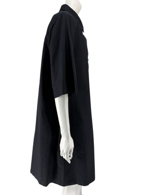 Lafayette 148 New York Black Cotton Shirt Dress – Size XL
