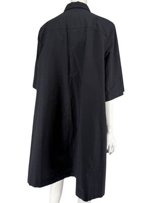 Lafayette 148 New York Black Cotton Shirt Dress – Size XL