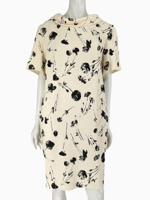 Oscar de la Renta Floral Wool Shift Dress – XL - Made in Italy