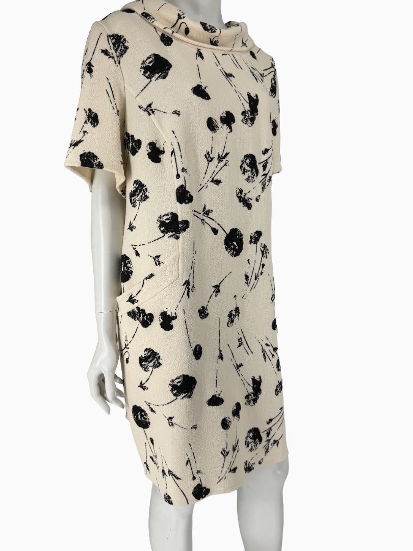 Oscar de la Renta Floral Wool Shift Dress – XL - Made in Italy