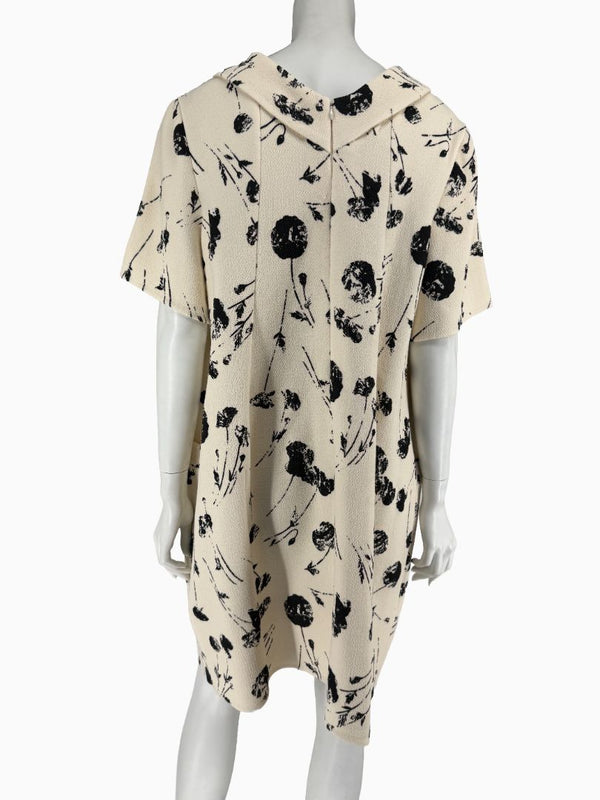 Oscar de la Renta Floral Wool Shift Dress – XL - Made in Italy