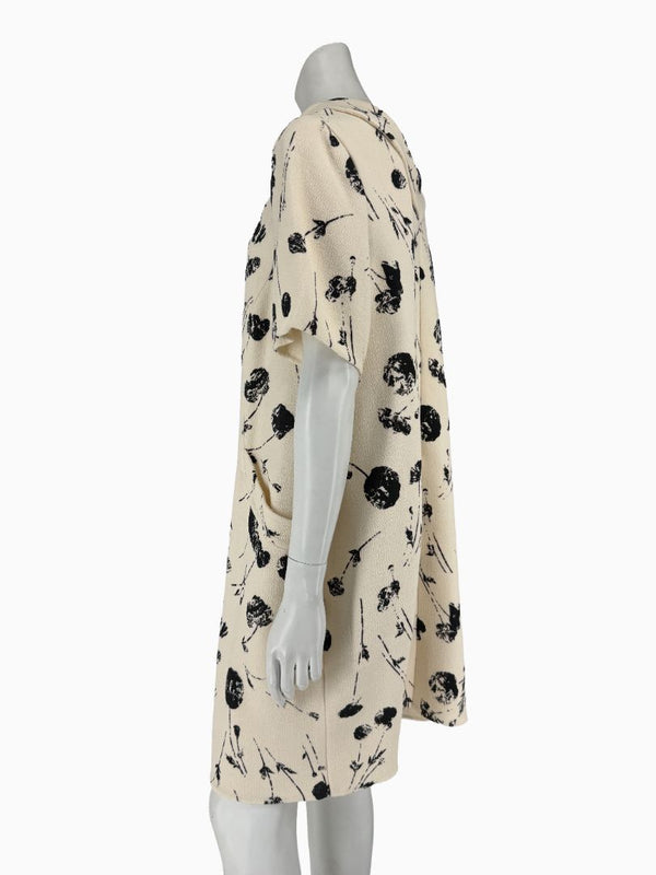 Oscar de la Renta Floral Wool Shift Dress – XL - Made in Italy