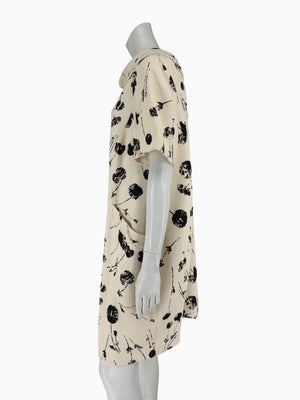 Oscar de la Renta Floral Wool Shift Dress – XL - Made in Italy