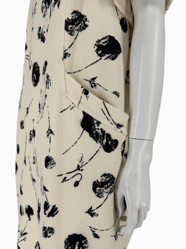 Oscar de la Renta Floral Wool Shift Dress – XL - Made in Italy