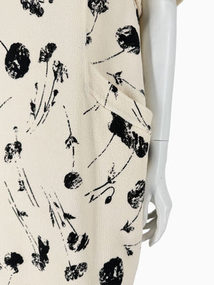 Oscar de la Renta Floral Wool Shift Dress – XL - Made in Italy
