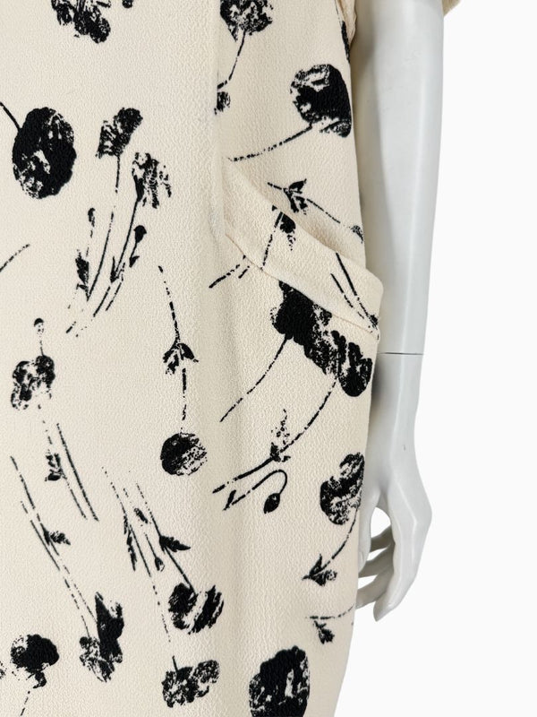 Oscar de la Renta Floral Wool Shift Dress – XL - Made in Italy