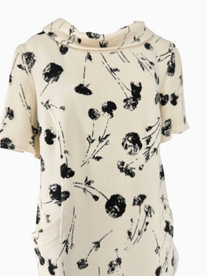 Oscar de la Renta Floral Wool Shift Dress – XL - Made in Italy