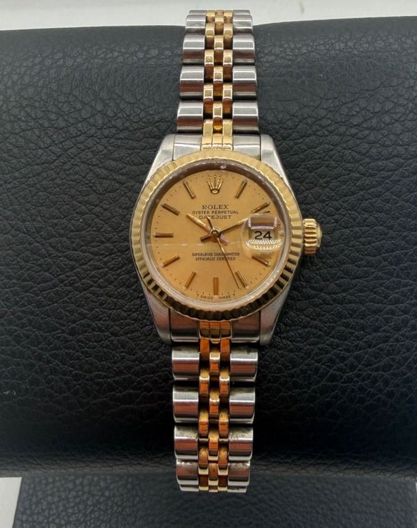Rolex Lady Datejust 69173 26mm R Serial Two Tone Champagne Jubilee 1988