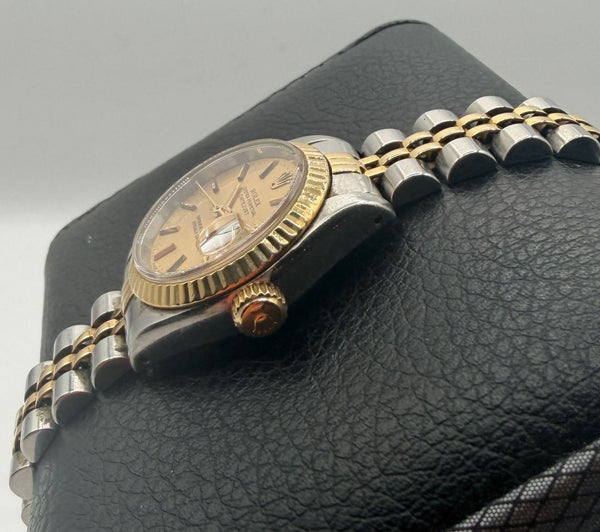 Rolex Lady Datejust 69173 26mm R Serial Two Tone Champagne Jubilee 1988