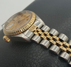 Rolex Lady Datejust 69173 26mm R Serial Two Tone Champagne Jubilee 1988