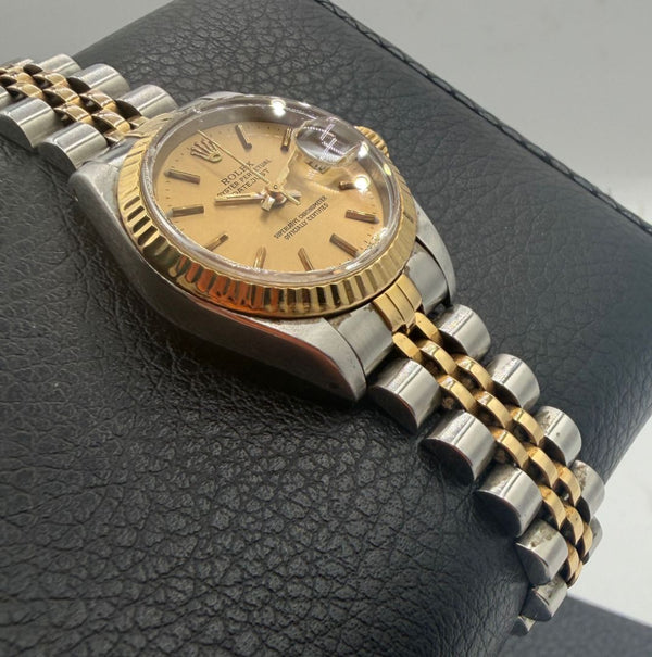 Rolex Lady Datejust 69173 26mm R Serial Two Tone Champagne Jubilee 1988