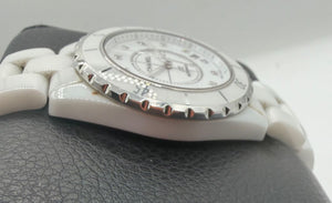 Chanel J12 H1629 – 38mm Automatic – White Ceramic – Diamond Dial – Box & Papers