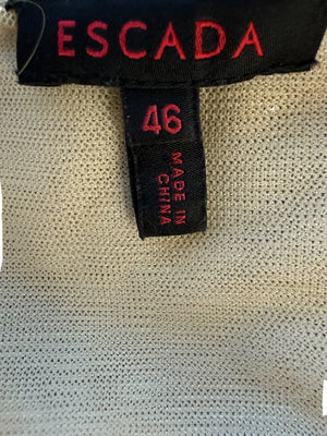 Escada Embellished Silk Sleeve Sweater – Size 46