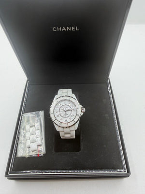 Chanel J12 H1629 – 38mm Automatic – White Ceramic – Diamond Dial – Box & Papers