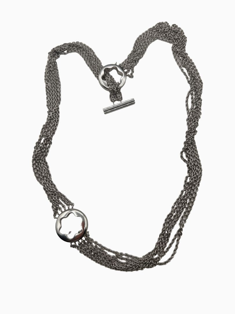 Montblanc Caress of a Star 925 Sterling Silver Necklace & Earrings Set