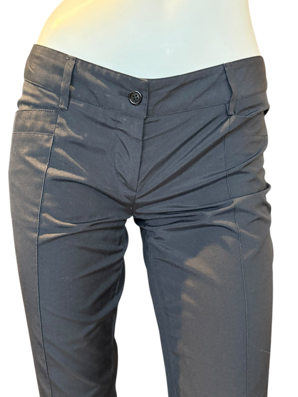 Prada Black Tailored Trousers IT 40 Low Rise/Slim Fit Ankle Pant